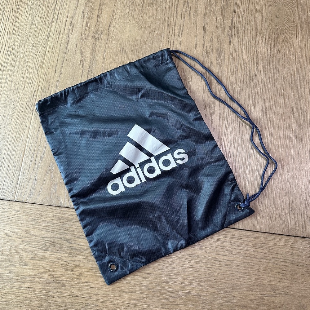 Adidas Drawstring Bag Navy/Gray - Picture 2 of 5